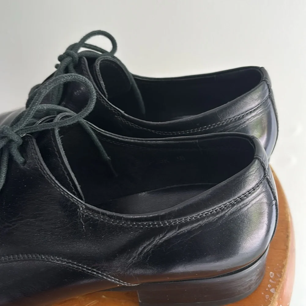 Ernesto‎ Dolani Black Leather Men's Oxford Dress Shoes Size EU38